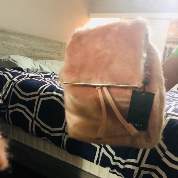 Zara furry packpack NEW